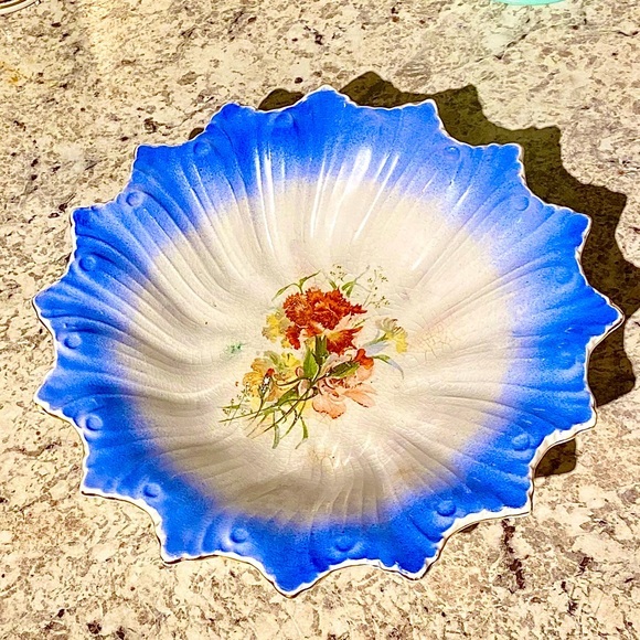 Antique Other - 4/$50 Antique Sebring Pottery Ribbed Floral Bowl